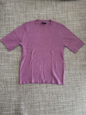 Mauve (Altrosa) C&A Rippstrick-Shirt - Gr. M