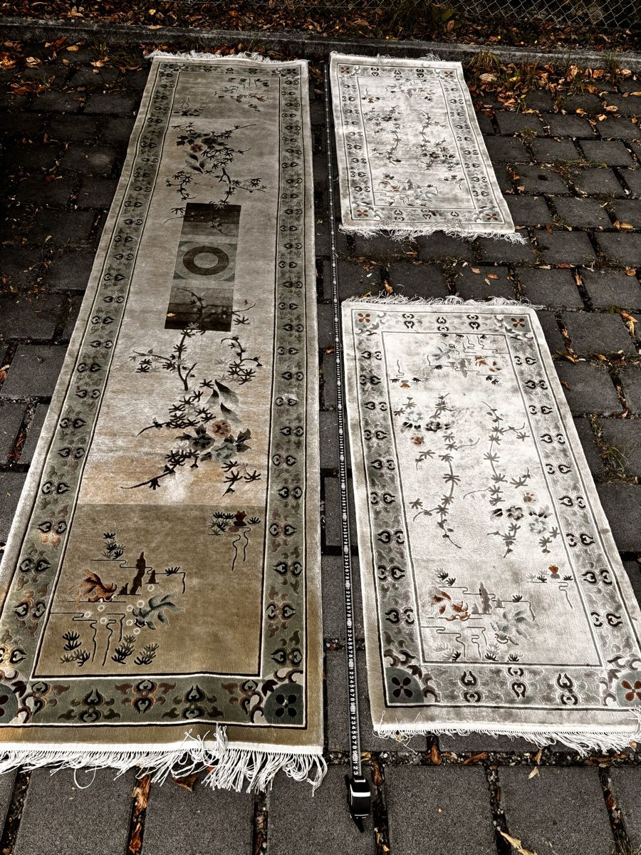 Tappeti: 3er Set Asiatische Teppiche,Seide. – Usato da Luzern venduto da Mecgy