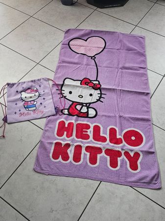 HELLO KITTY- Set: Badtuch und Turnbeutel
