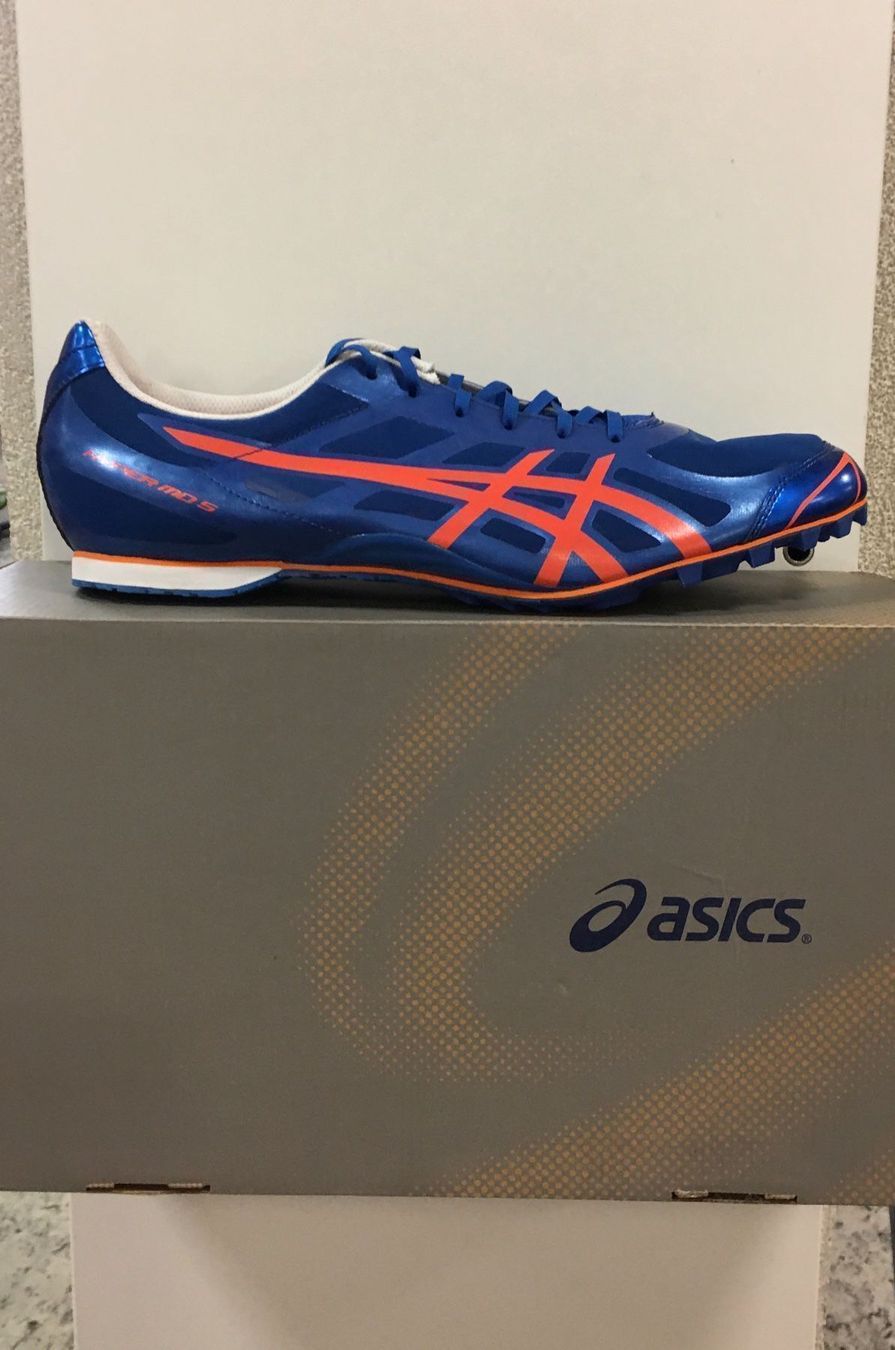 Asics Scarpe da uomo: ASICS HYPER MD 5 Laufschuh Blau/Orange  Gr. 47 – Nuovo e nell'imballaggio originale da Zürich venduto da LIQUIDATOR.CP