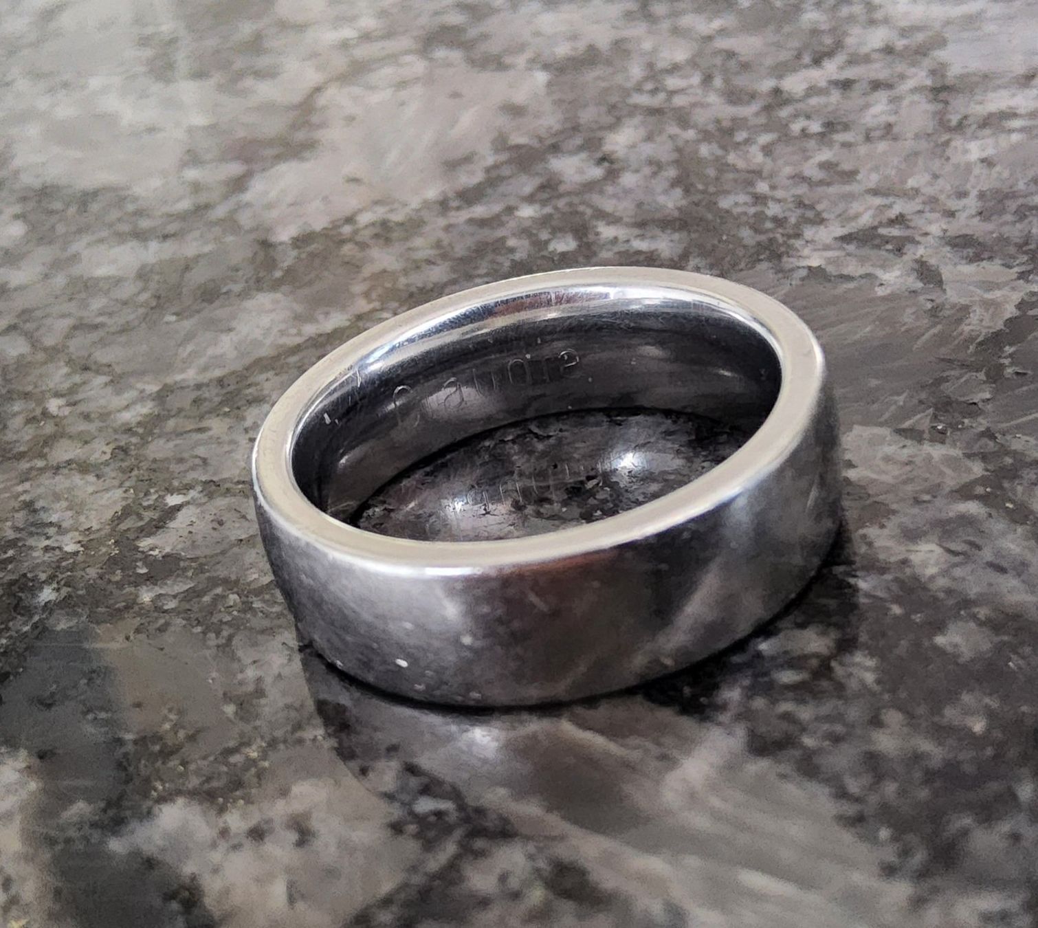 Anelli: Stilvoller Edelstahl Ring, Grösse 61 – Usato da Diegten venduto da ayla2009 4