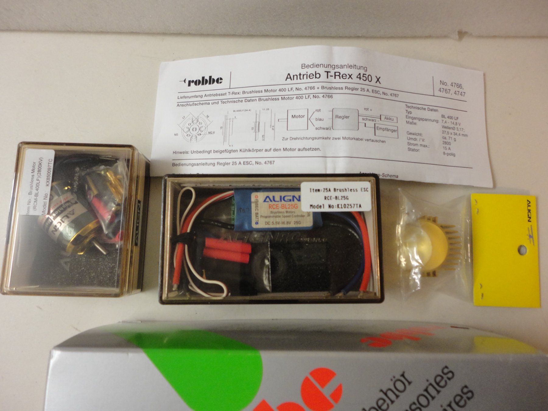 Robbe RC Modellbau: Robbe Align Brushless Set 400 LF  NEU – Neu und originalverpackt aus Horgen von RcModell