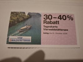 Gutschein -30-40% Tageskarte Vierwaldstättersee bis 31.10.26