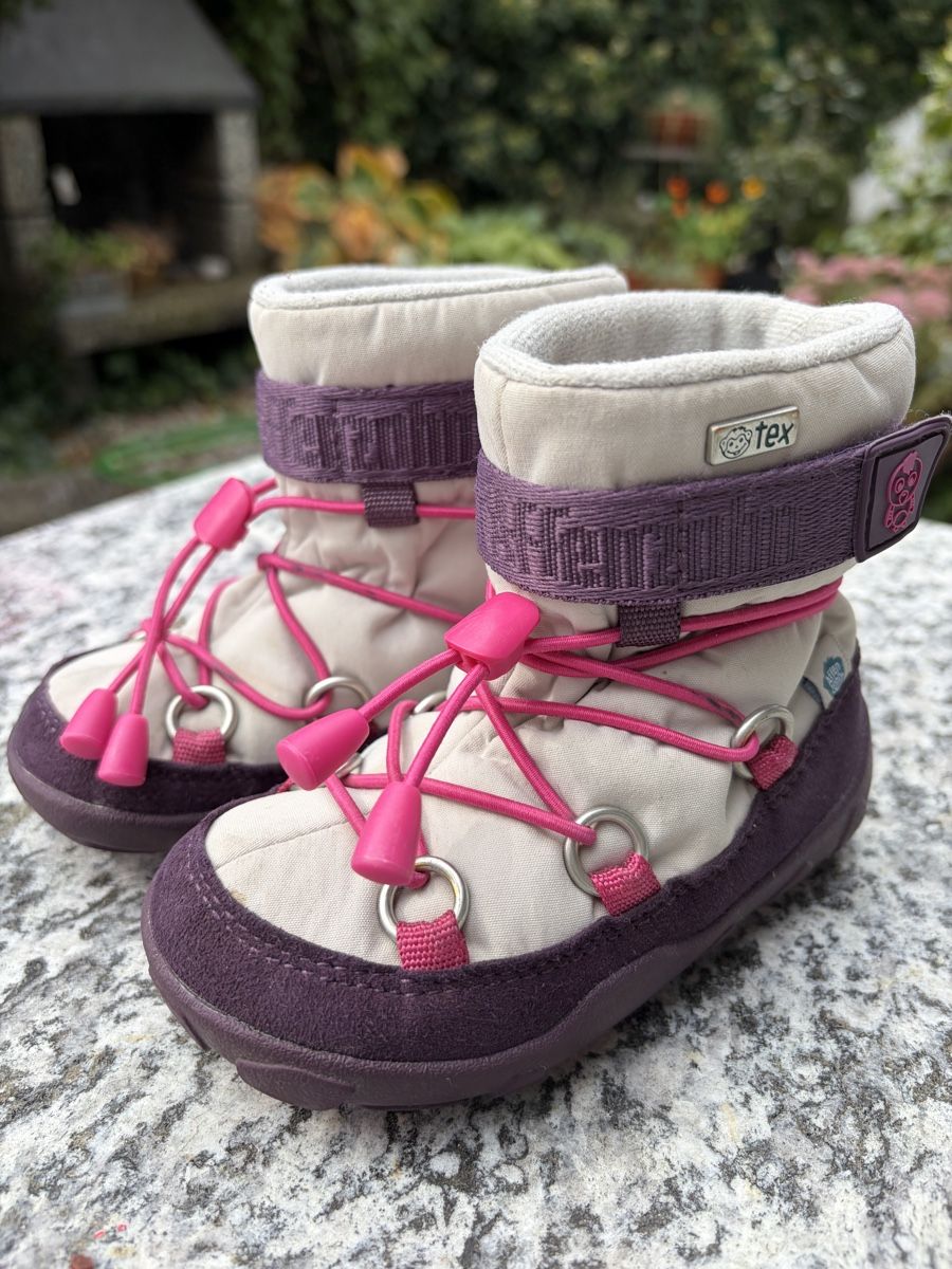 Affenzahn Scarpe per ragazze: Affenzahn Winterstiefel Vegan Snowy Eule, Gr. 22 – Usato da Widen venduto da jachen01