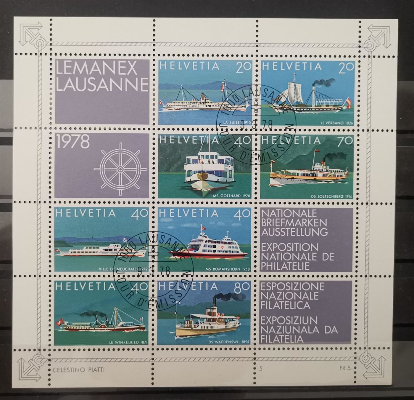 Tutti i francobolli: 1978 NABA Lemanex ET - Stempel MiNr: 23 – Usato da Dübendorf venduto da goeggi79