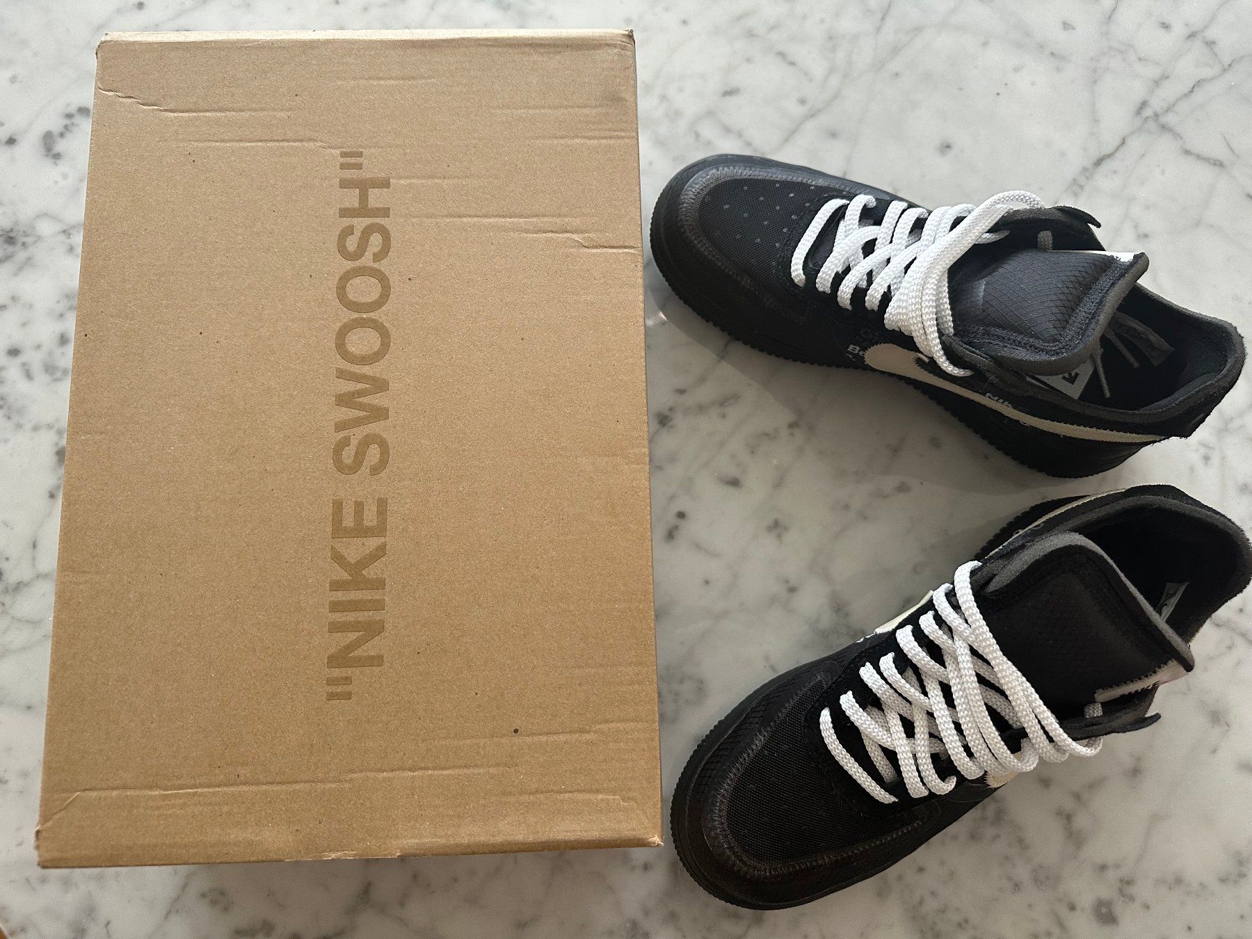 Off-White Scarpe da uomo: Nike Air Force 1 x Off White Black – Nuovo (secondo la descrizione) da Rorschacherberg venduto da Dampfwalze22 5