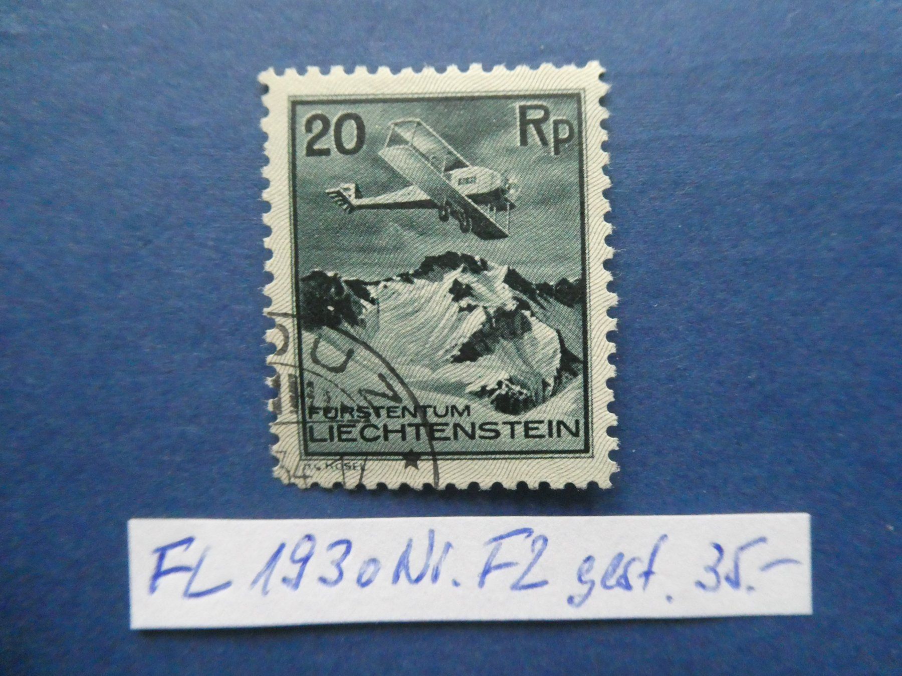 Tutti i francobolli: FL 1930 Nr. F2 gestempelt – Usato da Lausen venduto da Herbamare01