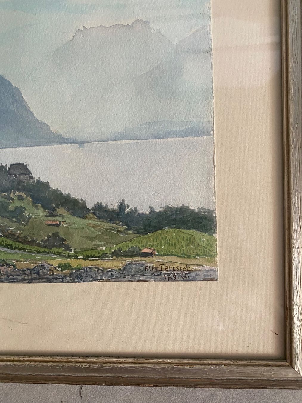 Gemälde: Aquarell Chatelard Montreux, Pérrusset, 1961 – Gebraucht aus Kreuzlingen von don_ueli6wb5 1