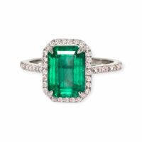 Smaragd-Ring 14k Weissgold 2,87ct