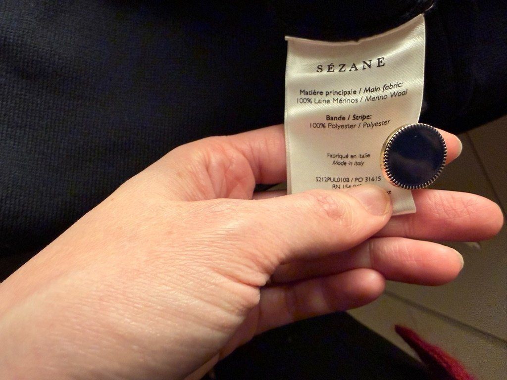 Sezane Maglioni & Felpe: Sézane Jacob Pullover in Navy blue, Size S – Usato da Fribourg venduto da metalhands 8