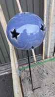 Keramik Gartenkugeln mit Sternen Deko 14cm