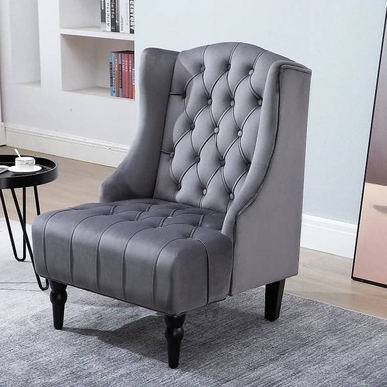 Sessel: Einzelsessel Ohrensessel Relaxsessel mit Tufting – Neu und originalverpackt aus Flawil von vivalacasa