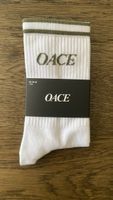OACE Stripe Socken weiss moosgrün Grösse 36-40 neu Sport
