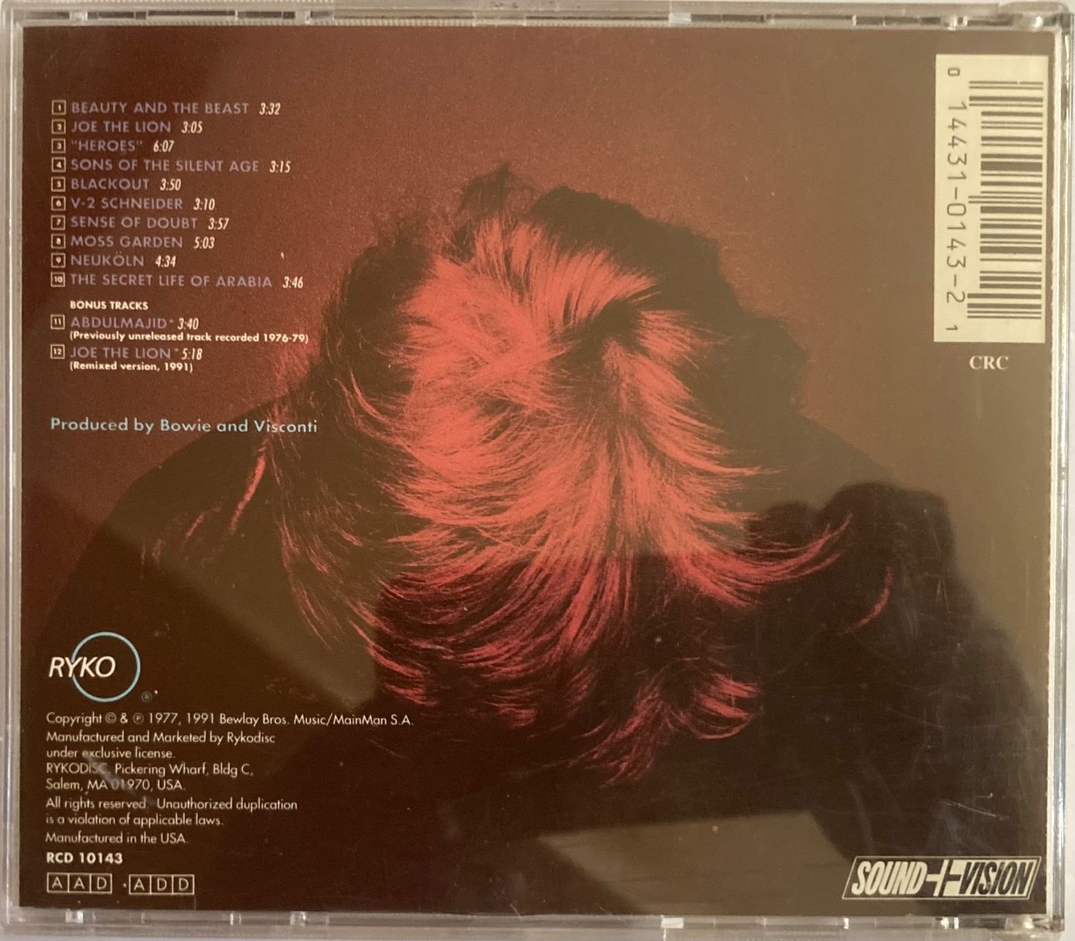 CD: DAVID BOWIE - "HEROES" – Usato da Poliez-Pittet venduto da Newtown-Records 1
