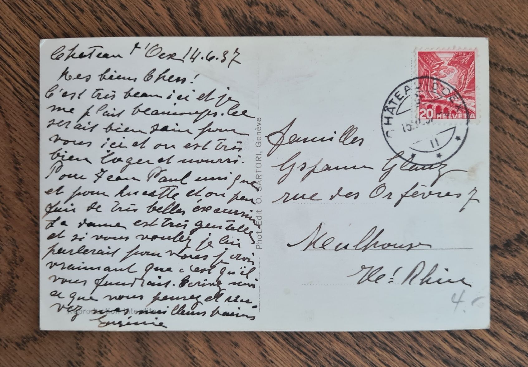Cartoline postali: Château d"Oex 1937 – Usato da Ebikon venduto da Donar50 1
