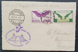 ZEPPELINKARTE 1931 - Englandfahrt
