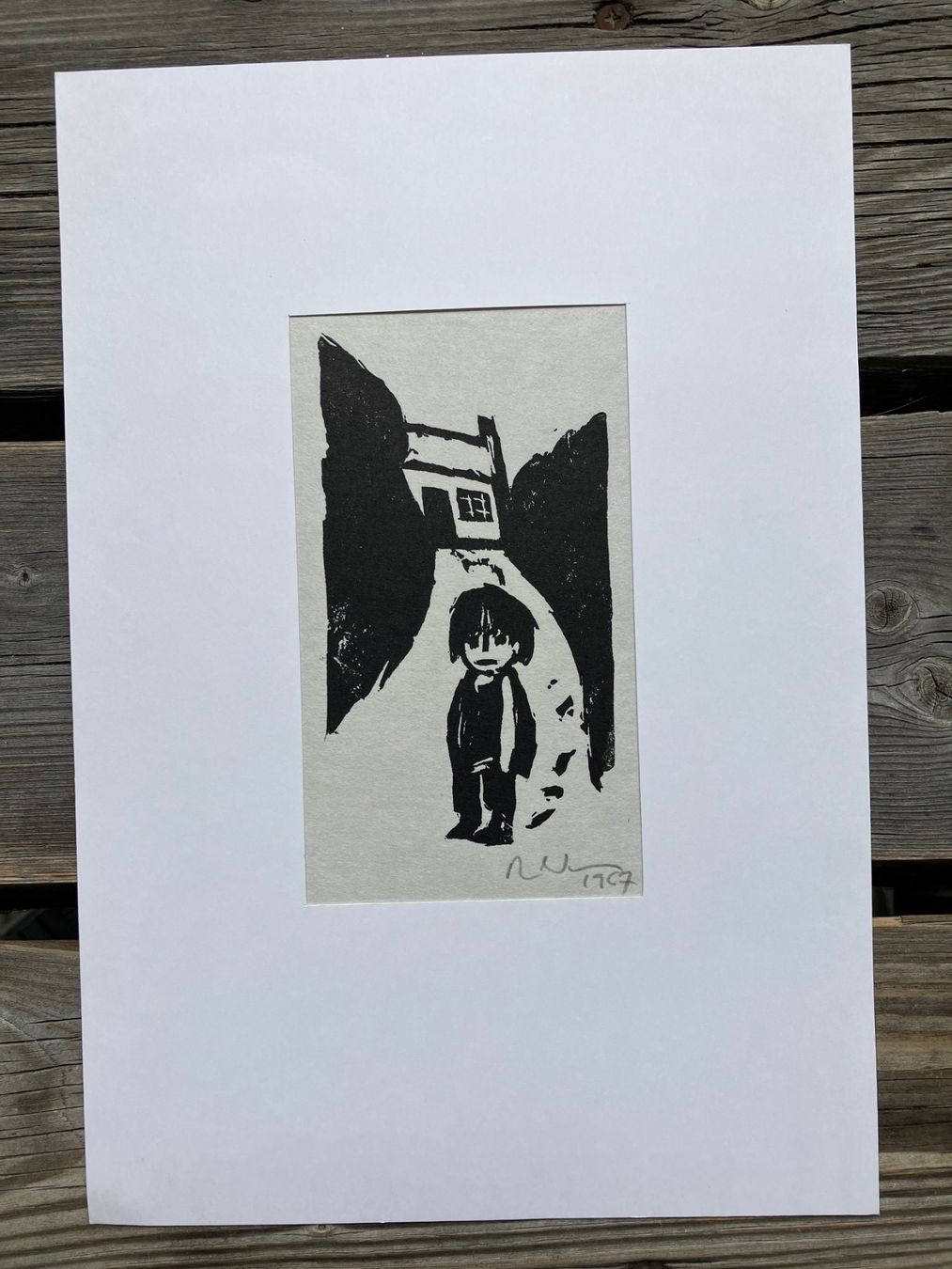 Xilografie: Holzschnitt von Robert Wyss  1967 – Usato da Winterthur venduto da Barunggeli