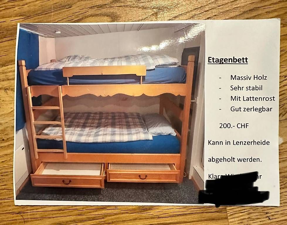 Betten: Echtholz Etagenbett – Gebraucht aus Schwerzenbach von Capiranha