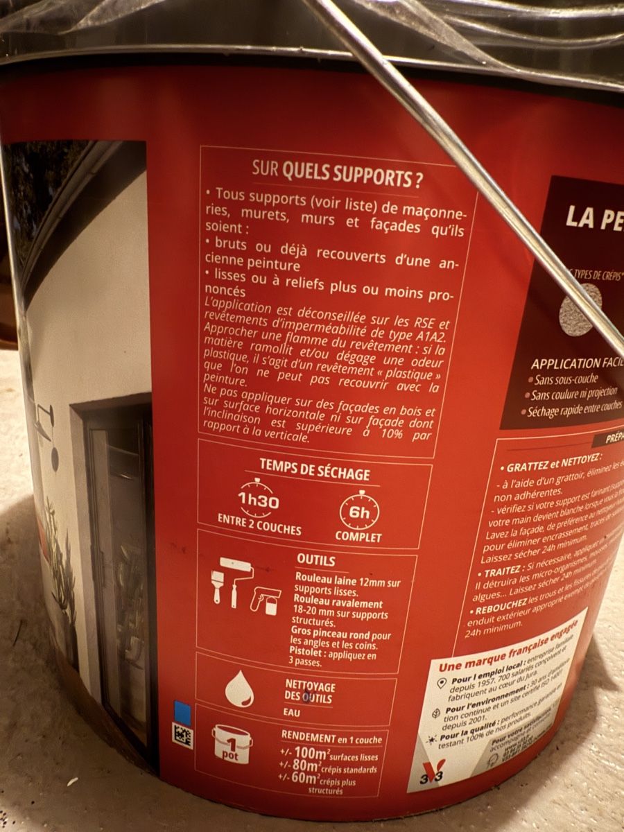Colori: Peinture Façade V33 Anthracite Mat, Easy Renovation – Nuovo e nell'imballaggio originale da Chézard-St-Martin venduto da kdu_f9lw 1