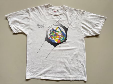 Vintage 1990 Swatch t-shirt MEN L made in SCOTLAND