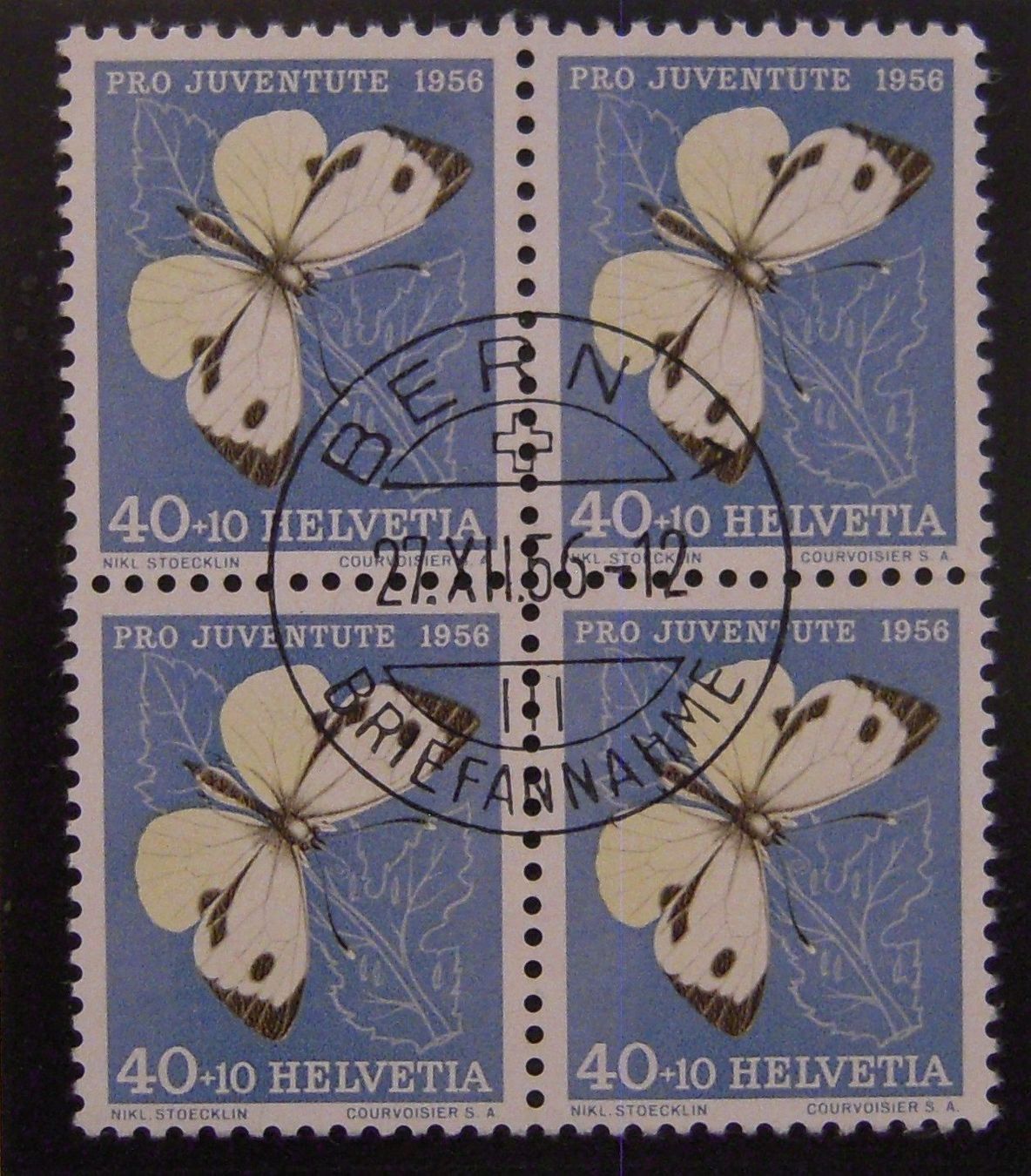 Tutti i francobolli: 166 PJ VB Bern 1 27.12.56 ss Zentrumsstempel – Usato da Stallikon venduto da Saentis2014