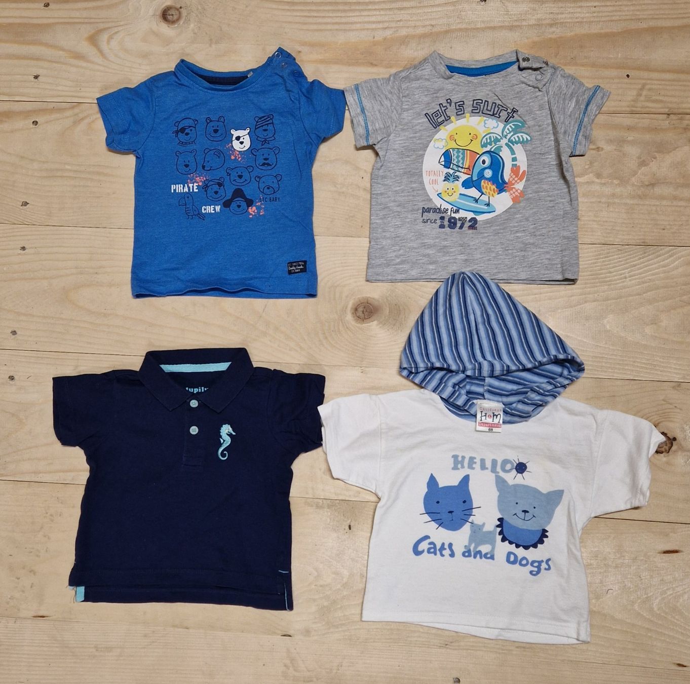 Lupilu Lotti & Set di vestiti: 4 Baby Tshirts Junge Gr. 62/68 – Usato da Dreien venduto da vaniih93