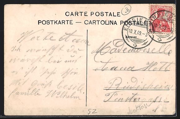 Cartoline postali: Einsiedeln, Rathaus und Post, Marienbrun – Usato da Berlin venduto da bartko-reher 1