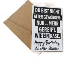 Geburtstagskarte DU BIST NICHT ÄLTER GEWORDEN,.. (neu, OVP)