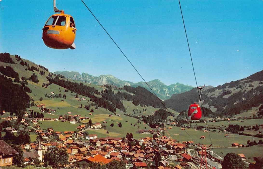 Cartoline postali: EIER-Gondelbahn von ZWEISIMMEN BE – Usato da Lufingen venduto da philatelieshop