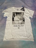 Boom Bap "Smoke that Ass!!" T-Shirt, Grösse M, Weiss, NEU