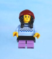 LEGO Minifigur Child - Girl, Bright Light Blue Knit Fair Isl