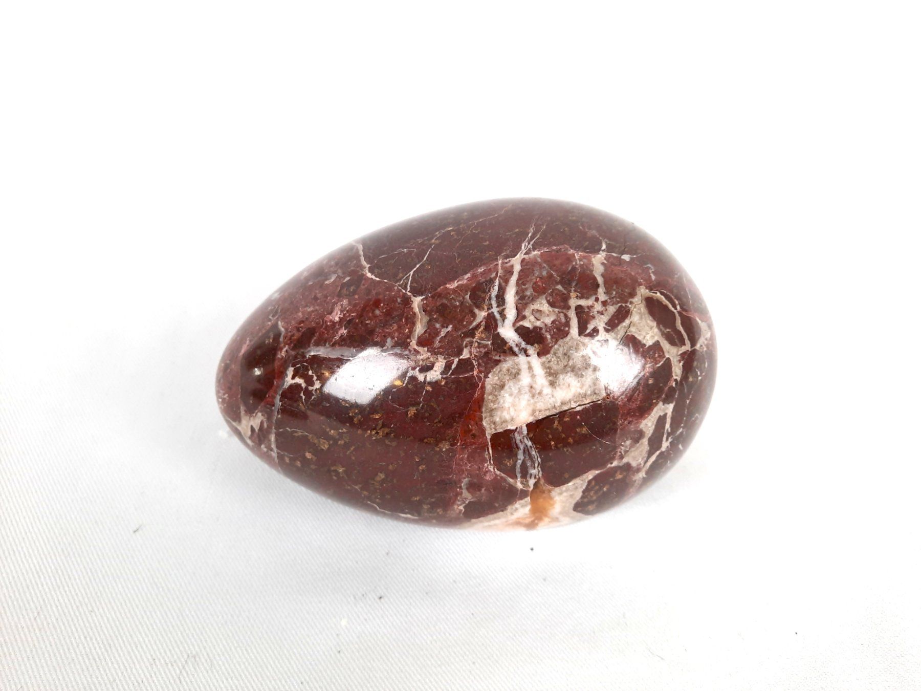 Mineralien & Heilsteine: Ei in Braun/Roter Marmor Optik – Gebraucht aus Beinwil am See von Restwert_Beinwil 5
