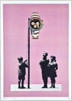 Death NYC Pop Art Druck " Banksy Raised The Flag Rolex