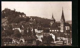 AK Baden, Ortspartie mit Ruine Stein