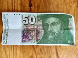 Billets de collection: Rare billet de 50 francs suisse