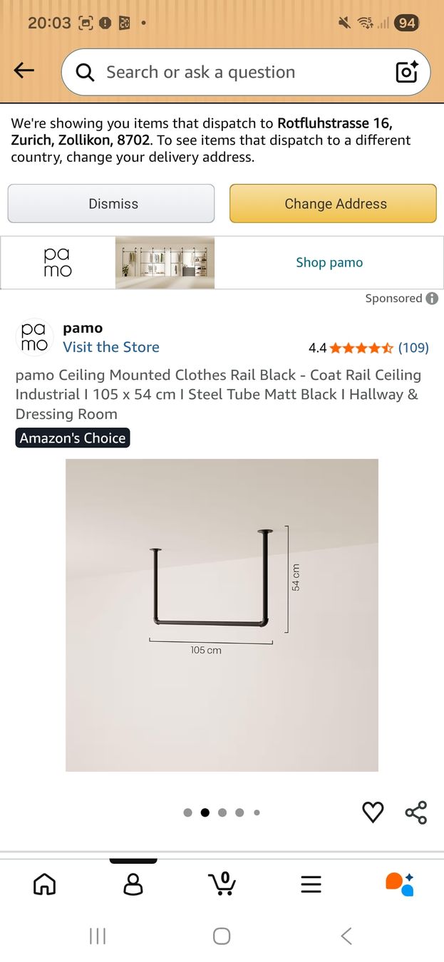 Appendiabiti: Black clothes ceiling hanger - New – Nuovo (secondo la descrizione) da Zollikon venduto da kklezlova 1