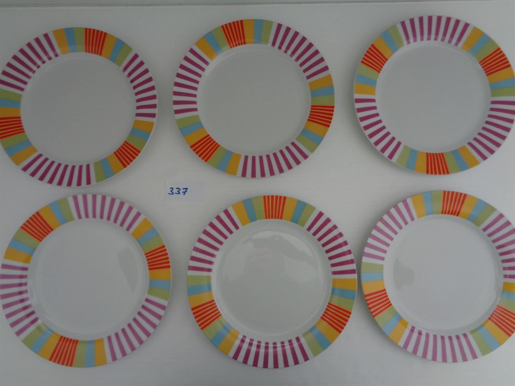 Teller: 6 Speiseteller MF Design – Gebraucht aus Chur von omonia
