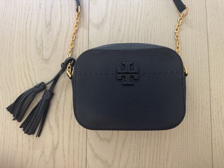 Tory Burch Damen-Umhängetasche aus blauem Leder