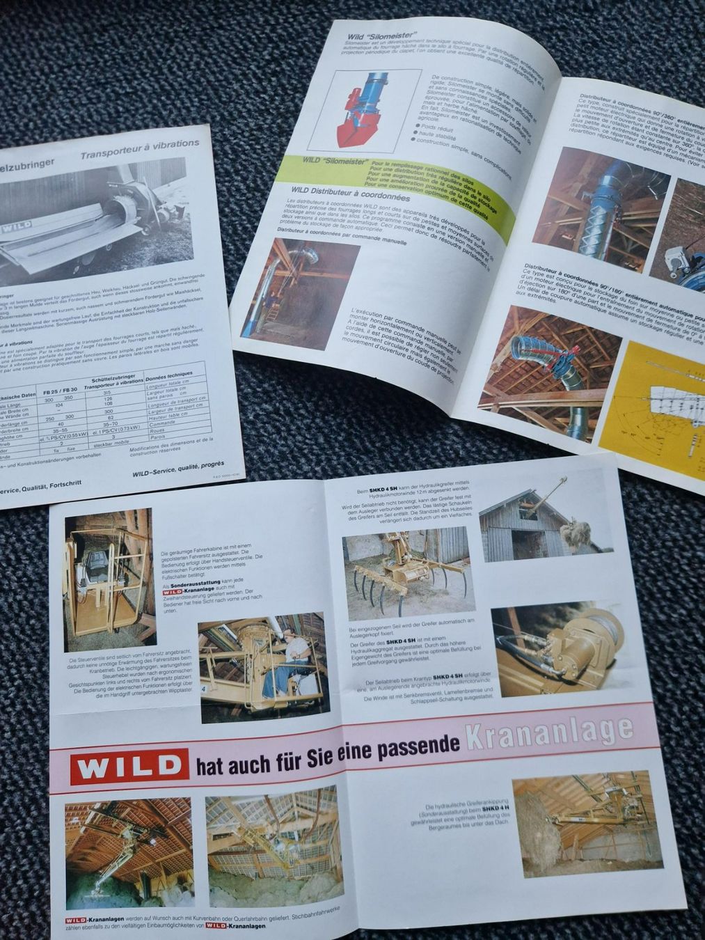 Trattori: Wild Landtechnik Prospekte, Gebläse, Heukran – Usato da Dürnten venduto da Bachtel84 1