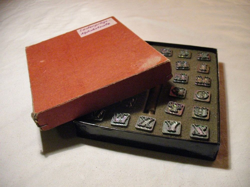 GIRAFEDA 37-teiliges Lederstempel Set - Buchstaben & Zahlen 6.5mm Für Lederprägung