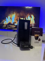 Delizio Kapselmaschine schwarz inkl.3x Lungo Fortissimo Kaps