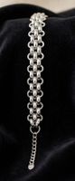 Bracciale a catena color argento acciaio inox