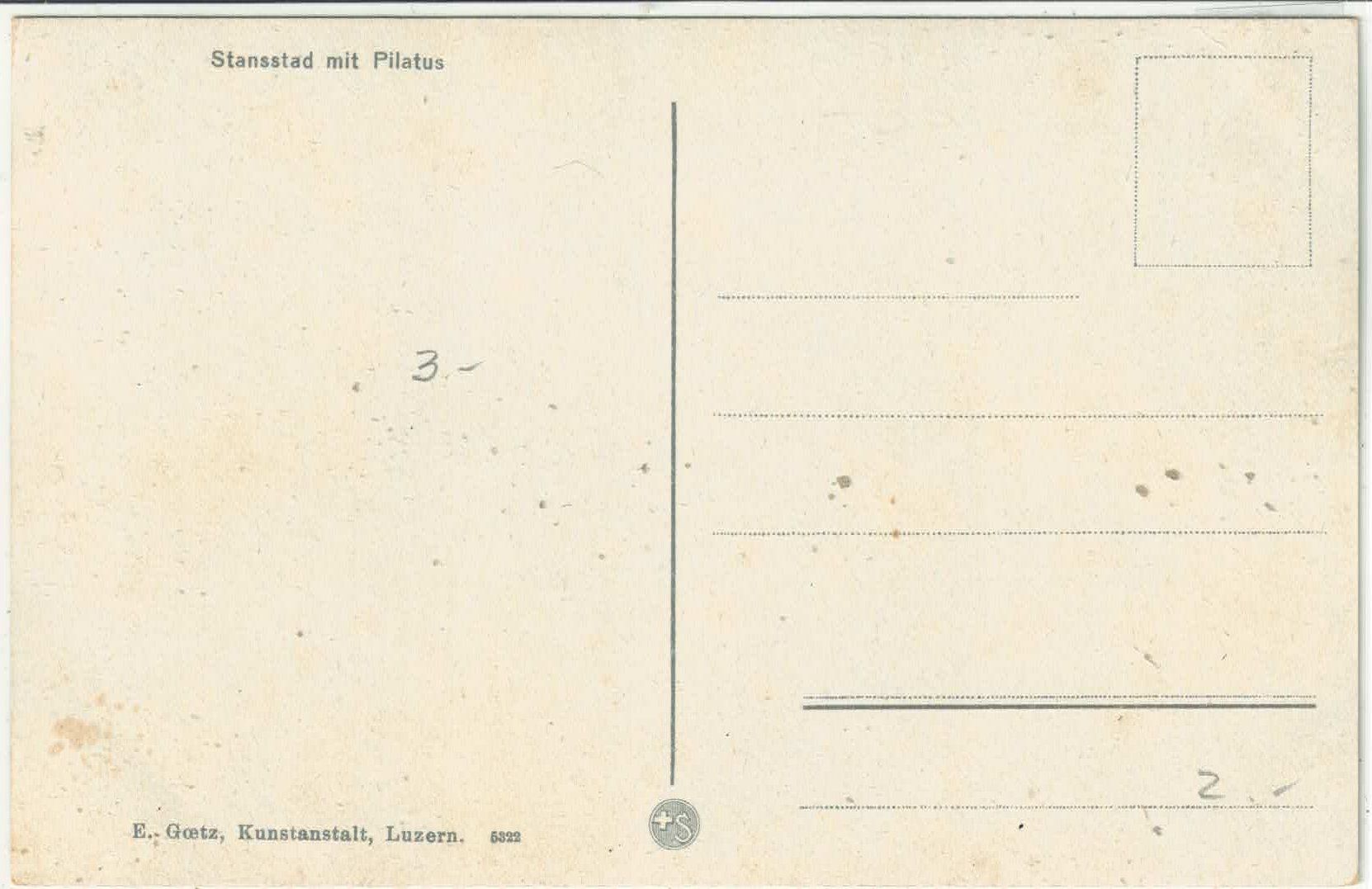 Cartes postales: Stansstad mit Pilatus - Litho – D'occasion à Ettingen par Kartenplanet 1