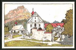 Engelberg, Kloster, Künstlerkarte