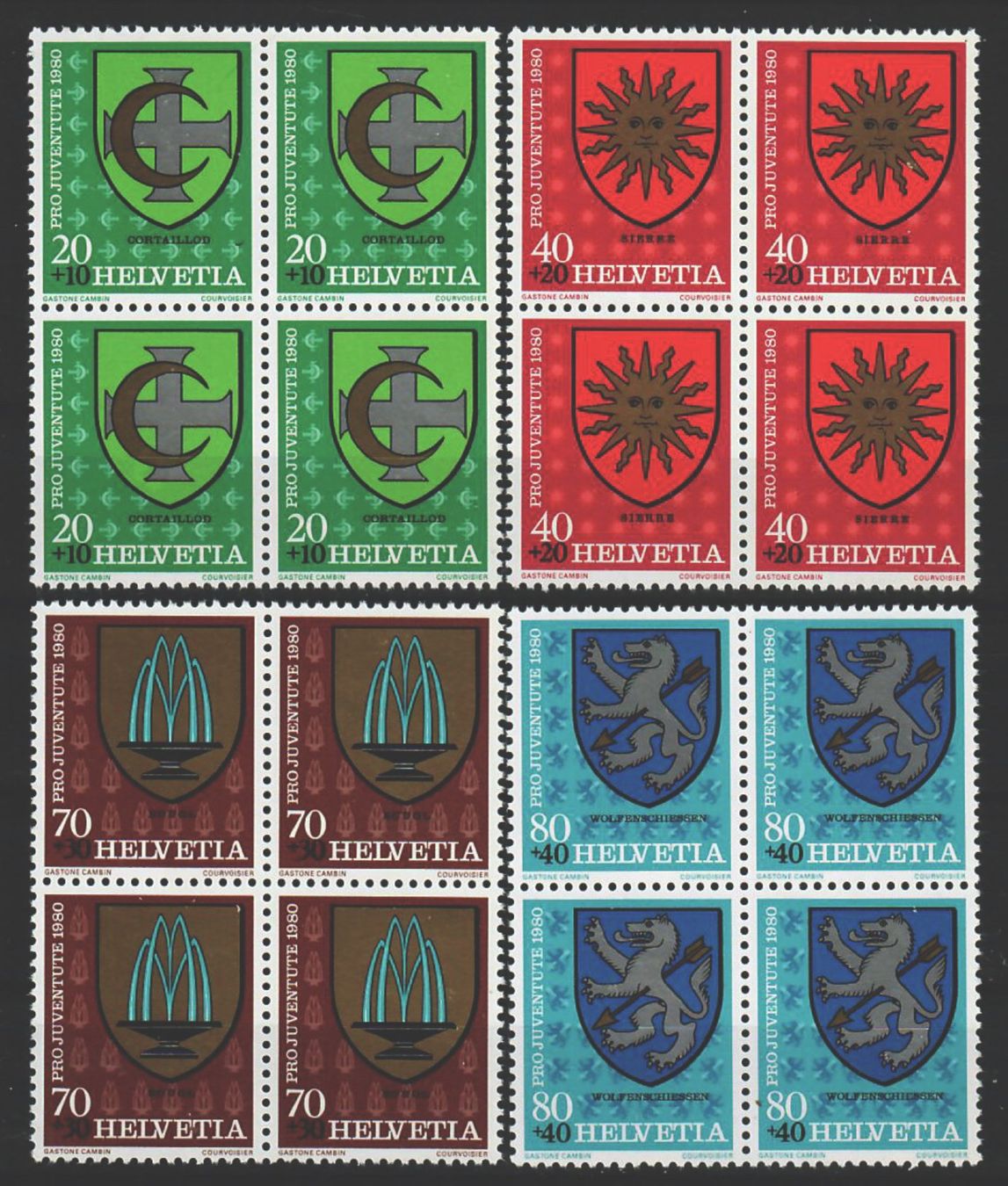 Tutti i francobolli: 1980, Pro Juventute, Viererblock ** – Usato da Willisau venduto da Vollstempel