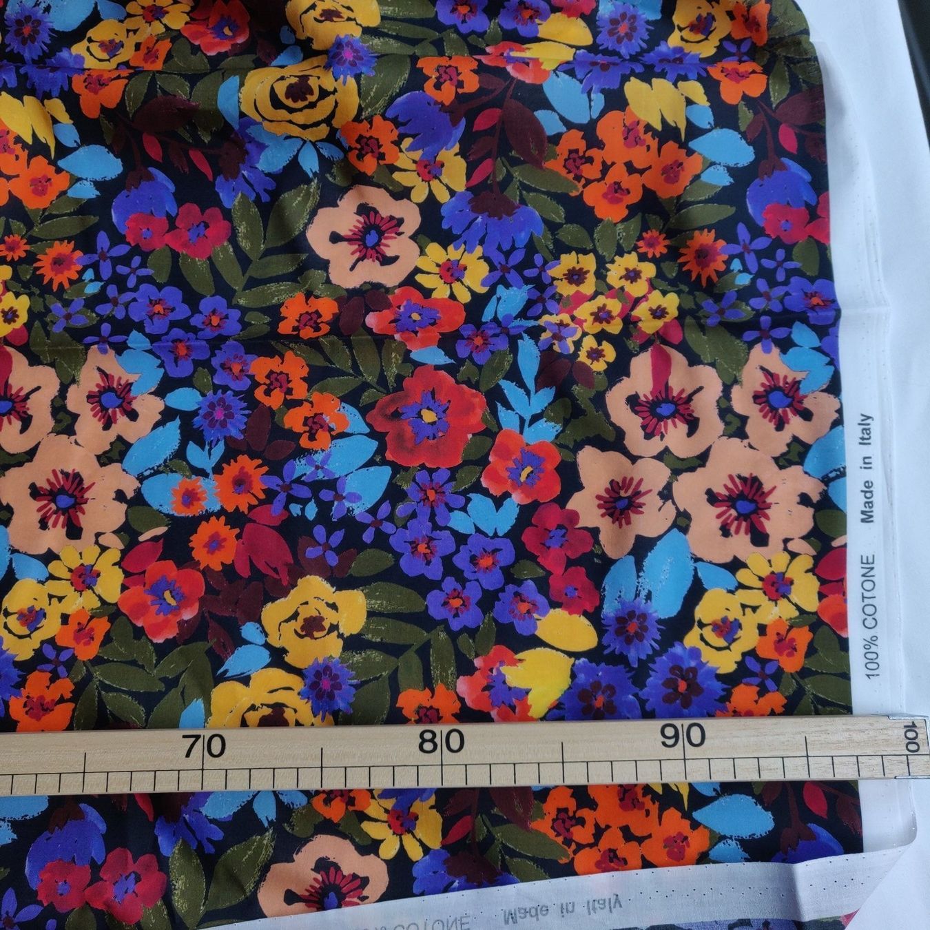 Stoffe: Designer Baumwolle leicht 2.00mx1.40m Multifiori – Neu (gemäss Beschreibung) aus Lufingen von Voyager7 4
