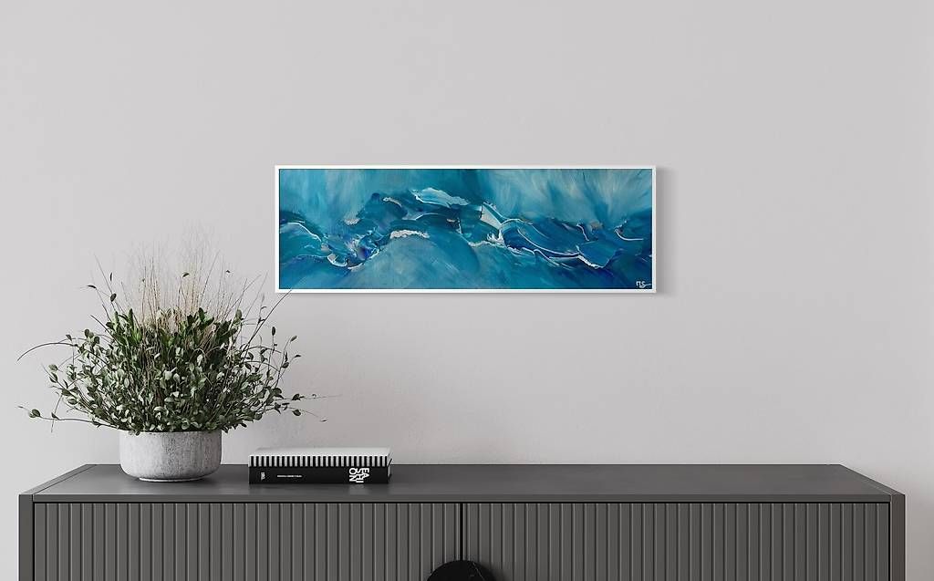 Dipinti: Acrylbild 20x60cm türkis – Nuovo e nell'imballaggio originale da Urdorf venduto da manuela4