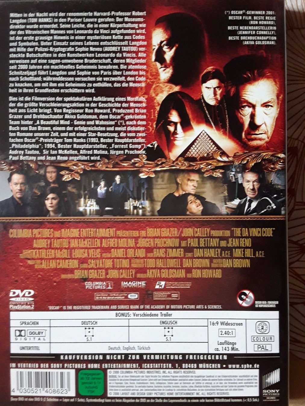 Tutti i DVDs: DVD The Da Vinci Code Sakrileg mit Hanks/Tautou – Usato da Wattwil venduto da tannenmeise73 1