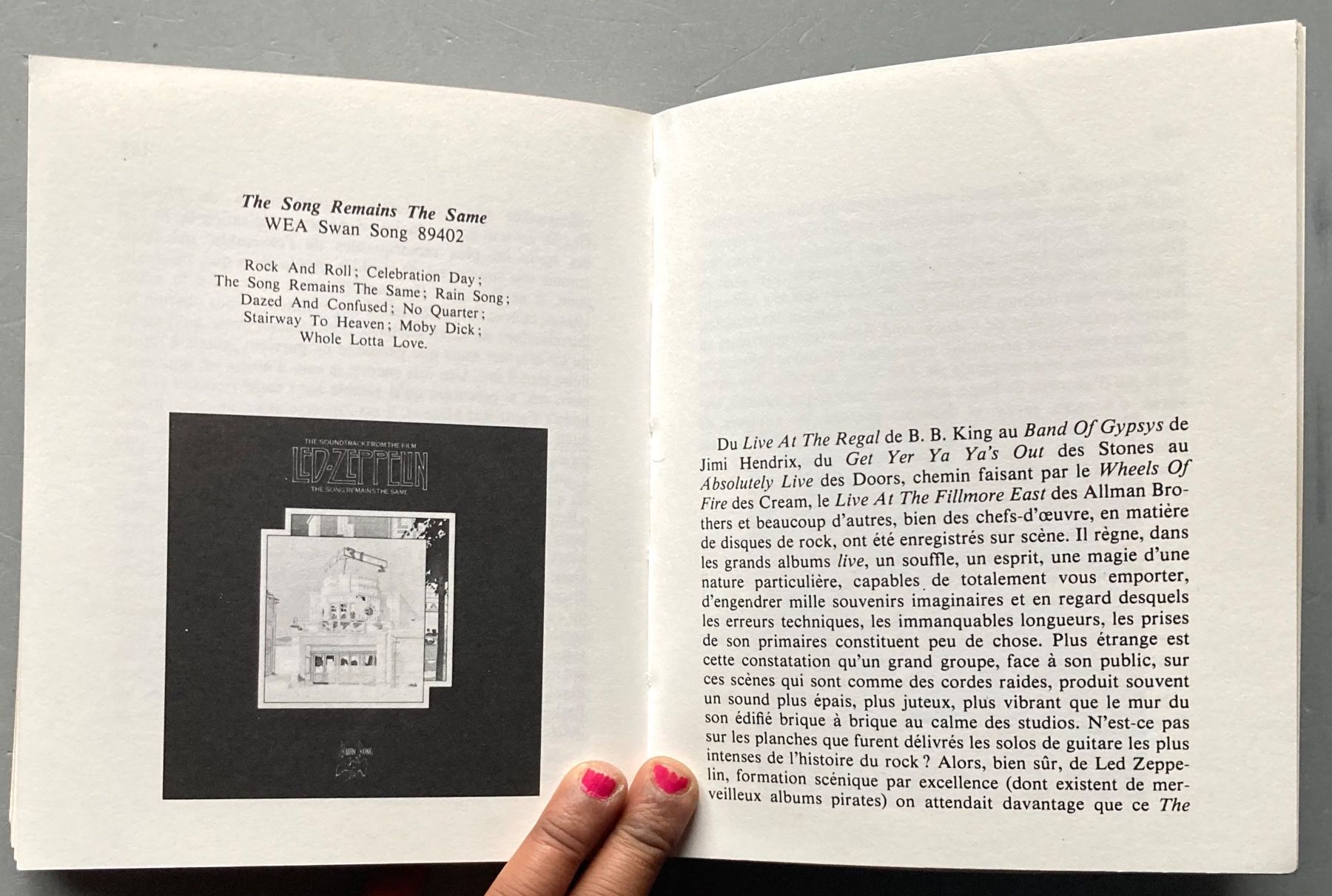Libri: LED ZEPPELIN - LIVRE DE ALAIN DISTER – Usato da Poliez-Pittet venduto da Newtown-Records 3