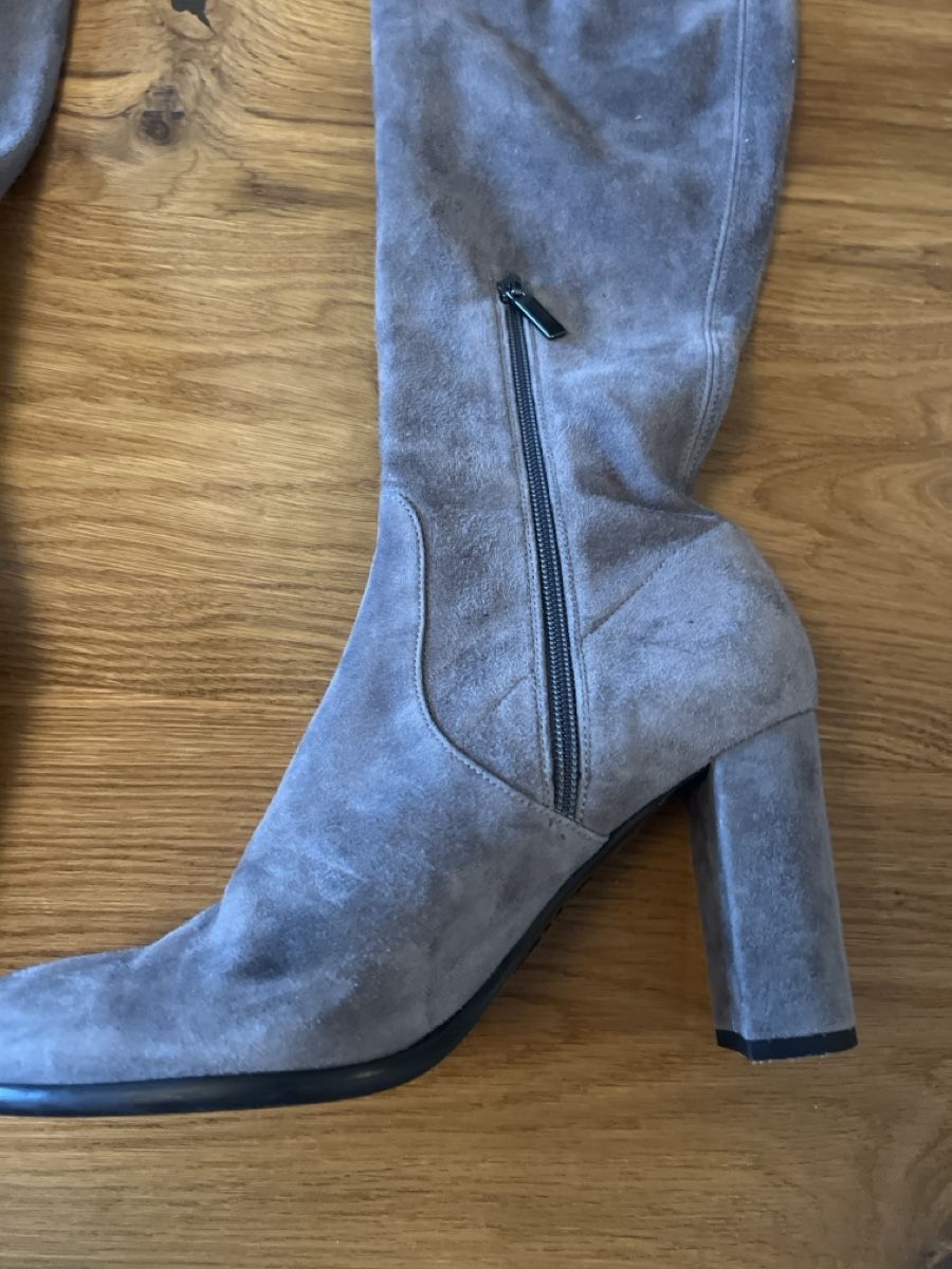 Navyboot Scarpe da donna: Navyboot Overkneestiefel grau Lederoptik Grösse 41 – Nuovo (secondo la descrizione) da Affoltern am Albis venduto da Geton69 2